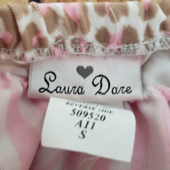 2 FOR $5 SALE Laura Dare Pink Animal Print Ruffle Tutu Skirt Small - Picture 10 of 11